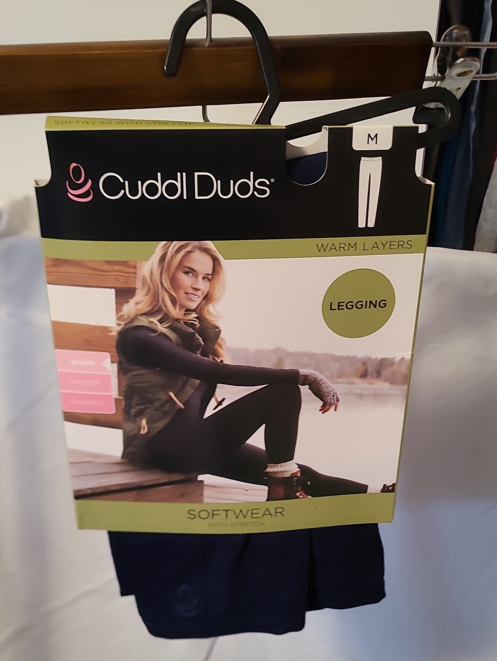 Cuddl Duds Navy Blue Leggings - Softwear Warm Layers